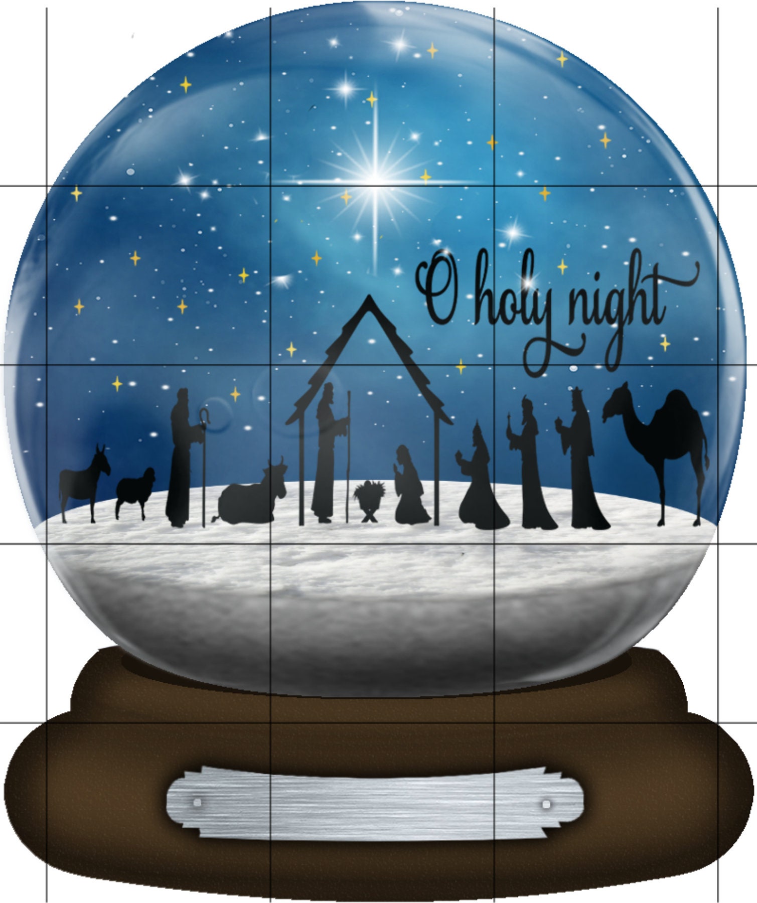 Nativity Snow Globe Christmas Ornament Personalized Name Etsy