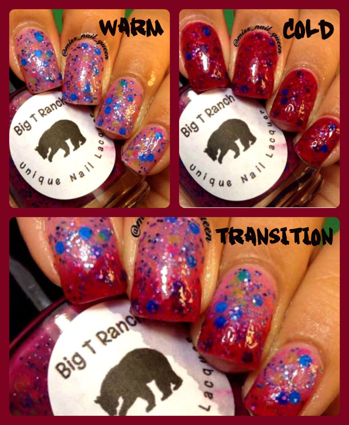 Color Changing Thermal Nail Polish hibiscus Etsy