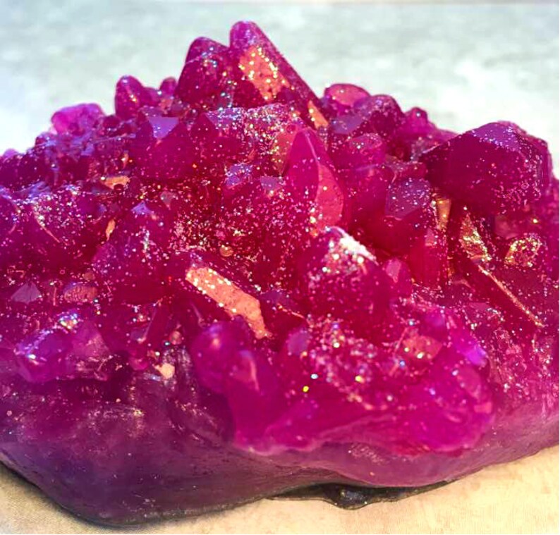 Amethyst Purple Geode Crystal Gemstone Rock Soap Lavender