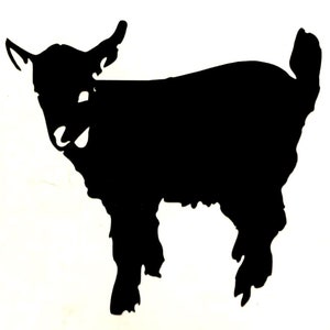 Goat Decal, Goat Sticker, Nigerian Dwarf Goat Yeti Decal, Vinyl Decal Sticker, Laptop Decal, Water Bottle - You Choose Color and Size