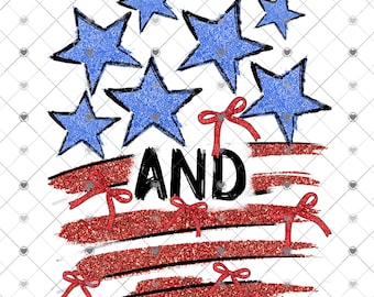Stars and Stripes America Ready to Press Sublimation Transfer, Coquette 4th of July Patriotic Transfer, Preppy USA, Memorial Day, Summer
