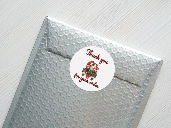 Christmas Thank you Stickers Circular Thank you Label - Temu