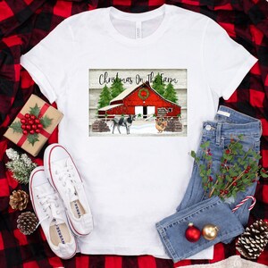 Christmas Barn Sublimation Transfer, Farm Transfer, Barn, Printed Sub, Christmas Cow, Chicken, Sublimation Design Transfer, Ready to Use image 9