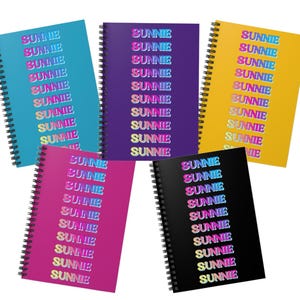 Personalized Name Spiral Notebook, Name Gifts for Kids, Back to School, Personalized School Supplies, Lined Paper Journal, Choose Color