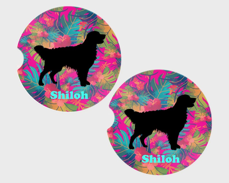 Dog Breed Personalized Car Coasters Sandstone Car Coasters Etsy