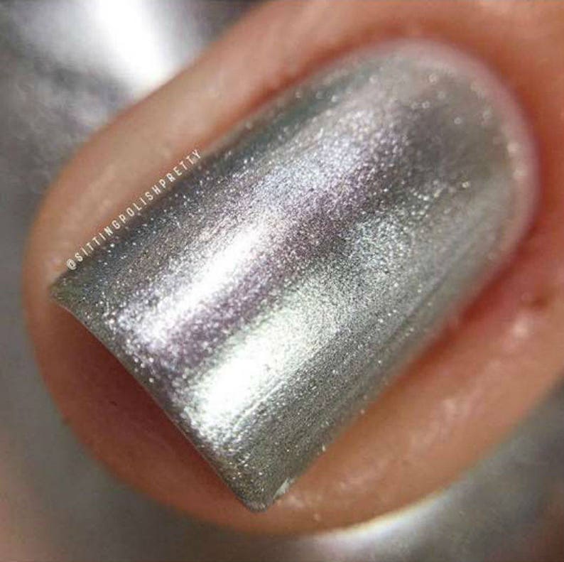 Silver Metallic Aluminum Nail Polish mirror Etsy