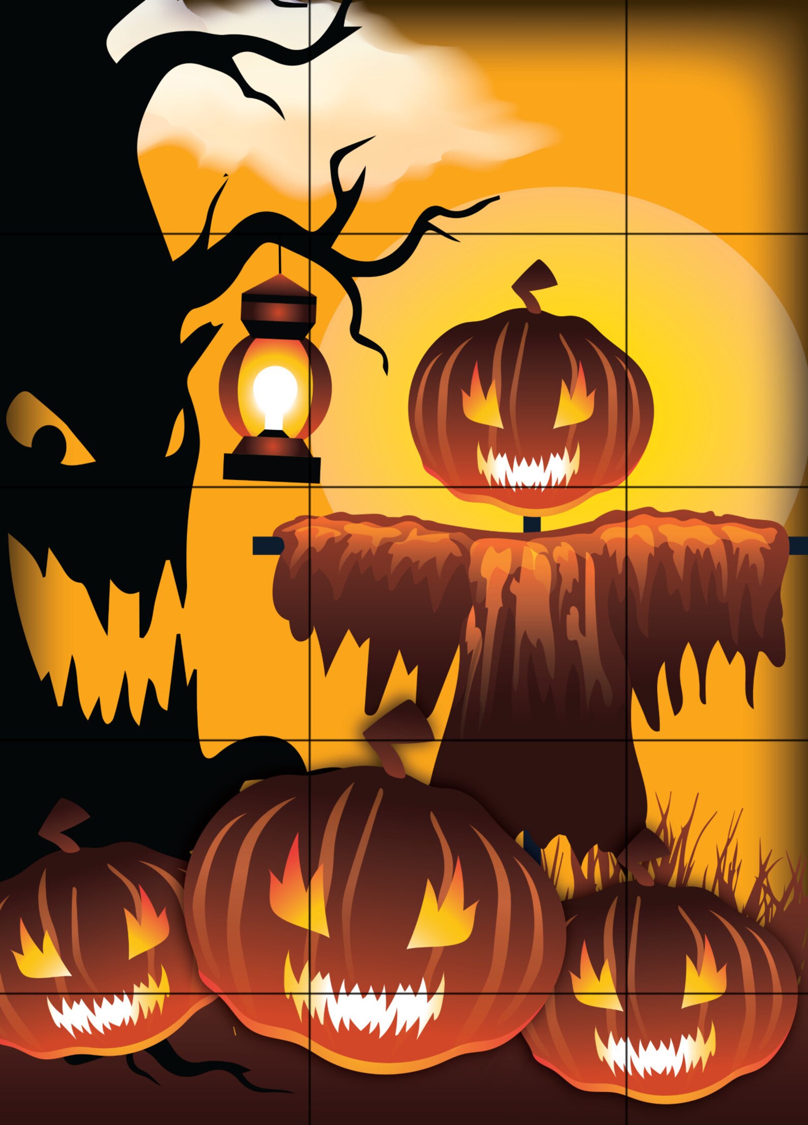 Halloween beängstigend Jackolantern Vogelscheuche Garten ...
