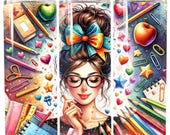 Teacher Tumbler Wrap Sublimation Transfer - Ready to Press - 20 oz Straight - Teaching Tumbler Wrap, School Sub Transfer, Teach Gift