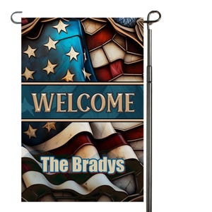 Patriotic Garden Flag Personalized, Stars and Stripes Garden Flag, Red White and Blue Flag, American Flag Decor, Memorial Day, July 4th