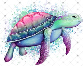 Sea Turtle Sublimation Transfer - Printed, Ready to Use, Sublimation Design Transfer, Ocean Sublimation Image, Sea, Beach Sub, Adult T-Shirt