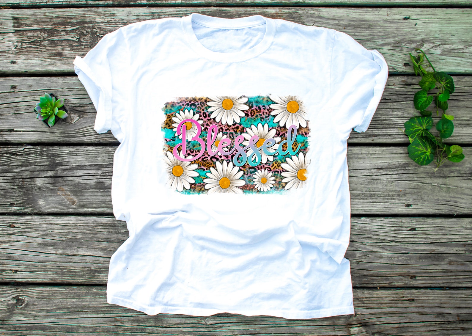 Blessed Daisy Sublimation Transfer Ready to Press Daisies Etsy