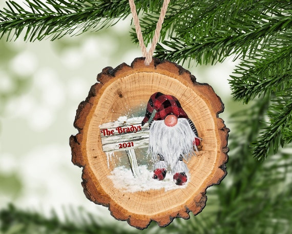 Gnome personalized christmas ornaments Clearance
