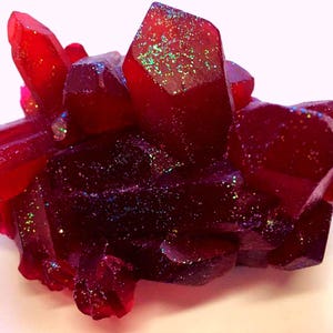 Ruby Red Geode Crystal Rock Soap - FREE U.S. SHIPPING - Pomegranate ...