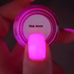 Glow-in-the-Dark Nail Polish, Rose Red, Glows Pink, Pink Moon, Custom Blended, Glow Nails, FREE U.S. SHIPPING, Full Sized Bottle 15ml image 6