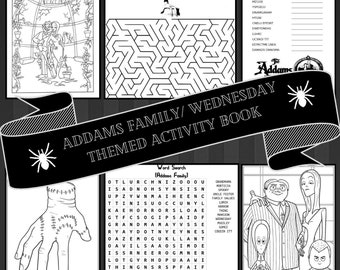 Addams Family/Wednesday Journal - 26-seitiges druckbares Aktivitätenblatt (Instant Download)