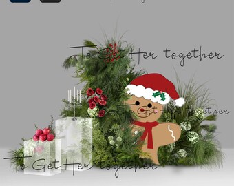 Christmas Party Illustration: Candy Bar Template (Printable)