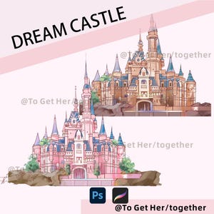 Castelo de conto de fadas da princesa mágica PNG, Castelo do reino mágico PNG, png fofo, Castelo png, princesa png, download digital de clipart de castelo