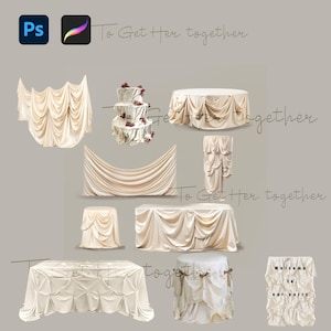 Beige witte stof bruiloft, elegante bruiloft printables: DlY Tools for a Picture-Perfect Plantation Celebration,Dly-huwelijksdecor, digitaal