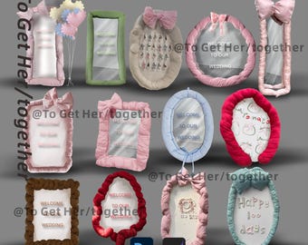 Wedding Venue Mockup Template, Fabric Wrapped Mirror (Digital Model)