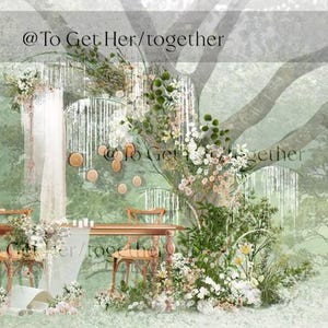 Wedding Planner Mockup Template: Boho Lawn Wedding (Digital Download)