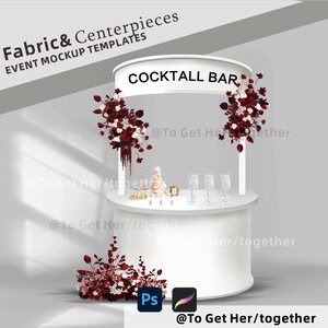 Wedding Bar Design Template: Event Stylist Mockups