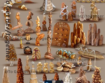 Wedding Dessert Area Design: French Bread Digital Model