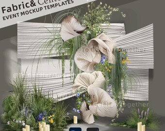 Wedding Arch Fabric Mockup Design Templates