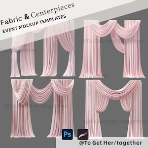 Wedding Arch Fabric Mockup Design Tools: Event Decor Templates