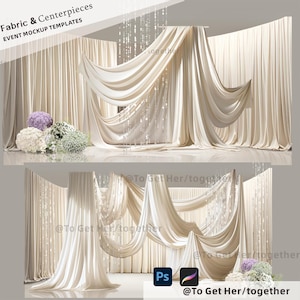 Wedding Arch Fabric Mockup: Event Design Template