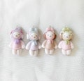 Pastel Mify Clay Keychain / Coquette Kawaii Polymer Clay Phone Strap Bag Charm / Cute Animal Keychain / Winter Christmas Ornament Charm