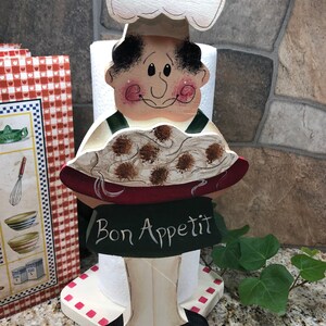 Italian Chef Paper Towel Holder Etsy