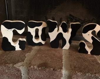 Holstein Cow Letters