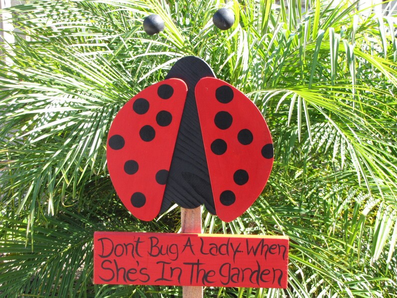 Lady Bug Garden Stake image 1