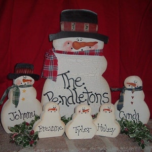 PERSONALIZED SNOWMAN FAMILY