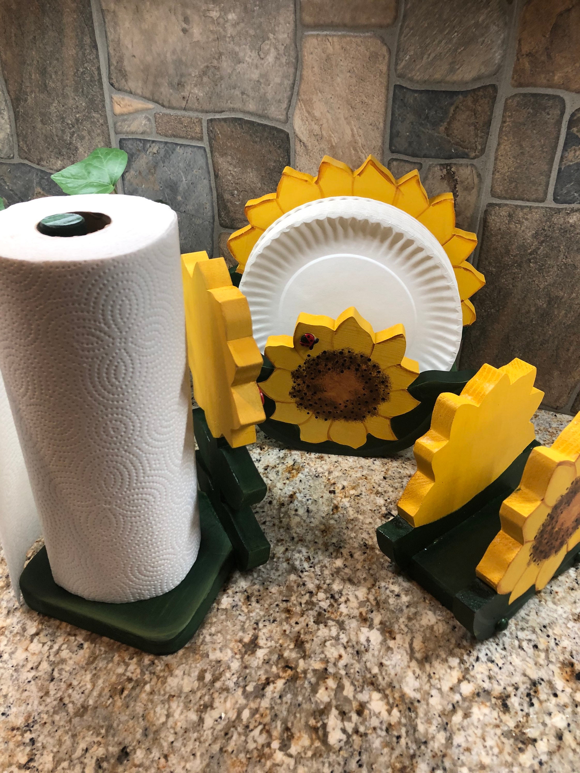 Sunflower Paper Towel Holder-Kitchen Decor and Accessories-Rustic House  Decor Farmhouse-Decorations Indoor Dish Set Holder-Sunflower Decor Stand  for Countertops - Yahoo Shopping