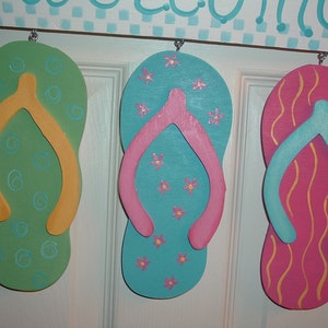 Flip Flop Welcome Door or Wall Hanging Sign - Etsy