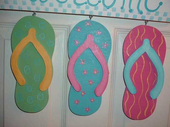 Flip Flop Welcome Door or Wall Hanging Sign
