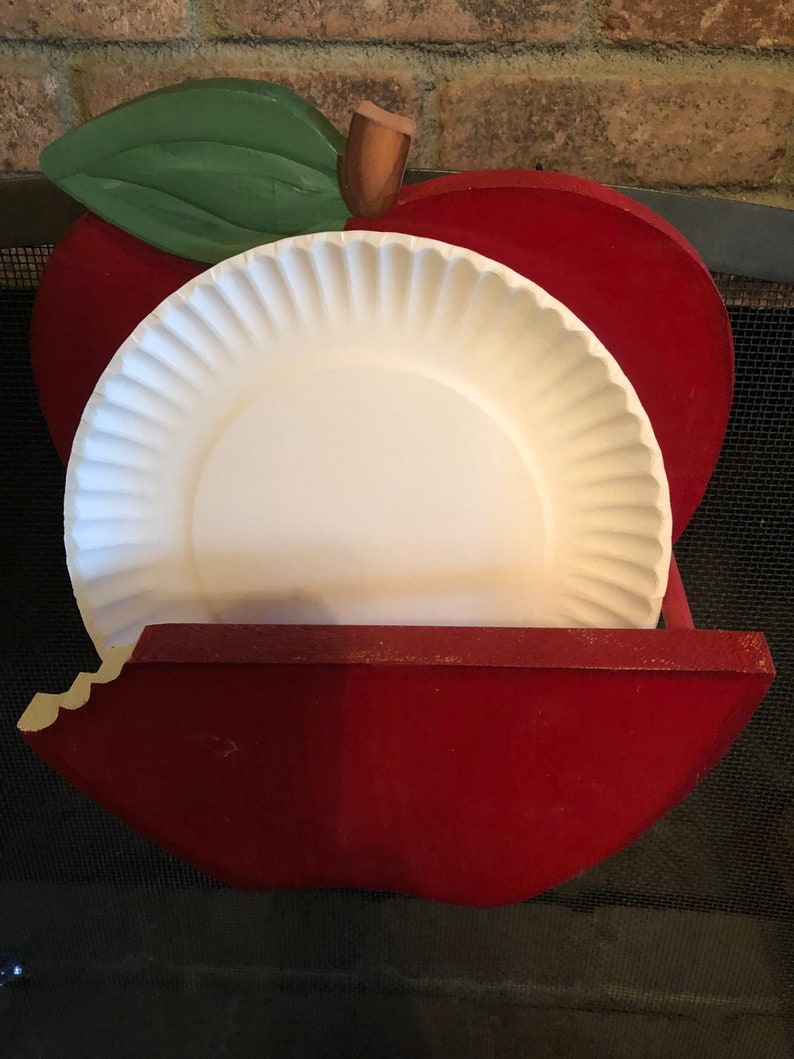 Apple Paper Plate Wall Hanging Holder Etsy