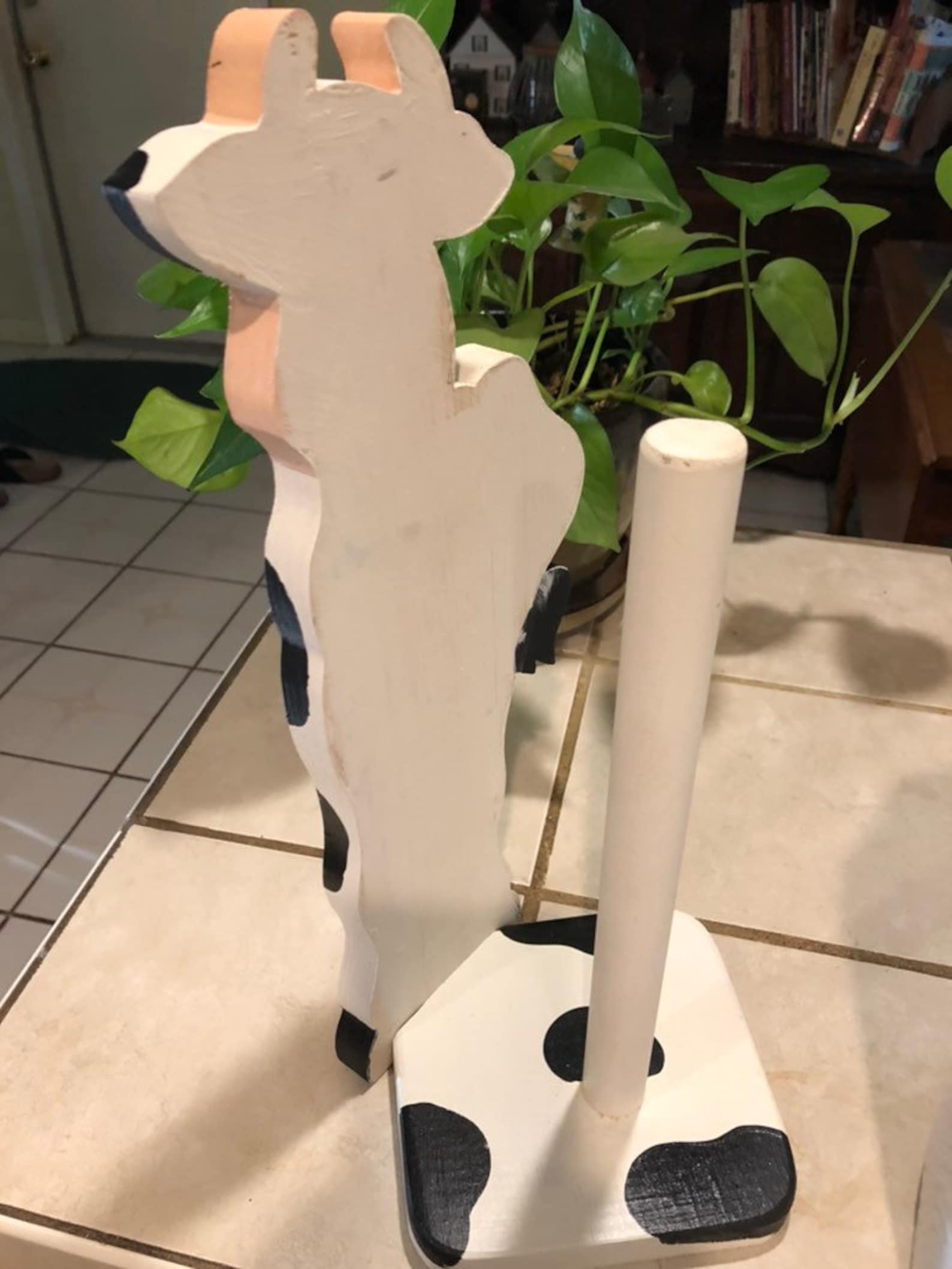Holstein Cow Paper Towel Holder Etsy