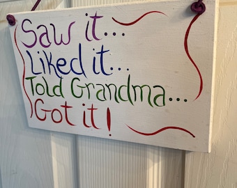 Whimsical Grandma sign