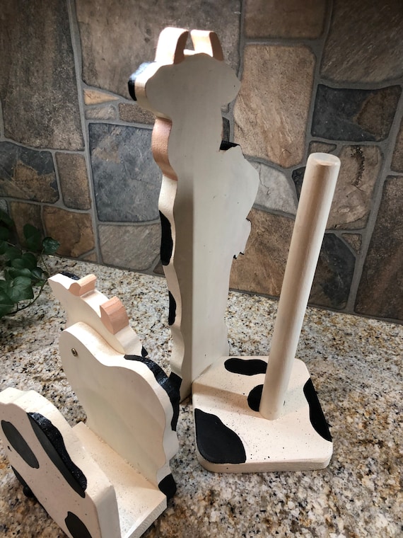Holstein Cow Paper Towel and Napkin Holder