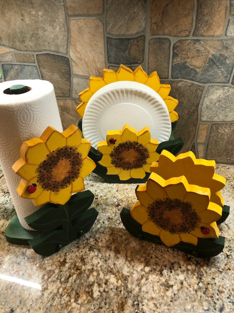 Sunflower Kitchen Decor Etsy