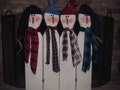Country Christmas Snowmen Fireplace Screen