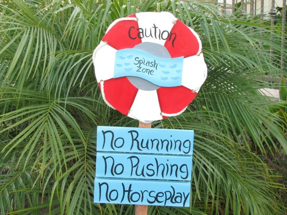 POOL ZINE「SIGH」 Splash Zone Pool Yard Sign - Etsy
