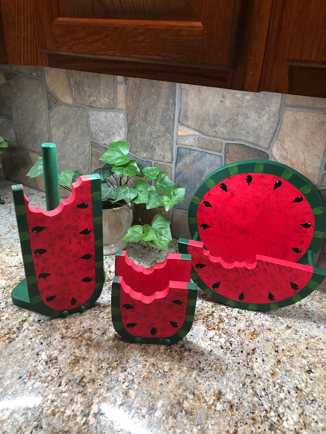 Watermelon Kitchen Decor Etsy