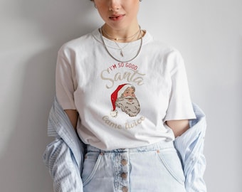 Camiseta navideña divertida de Papá Noel: camiseta unisex de manga corta