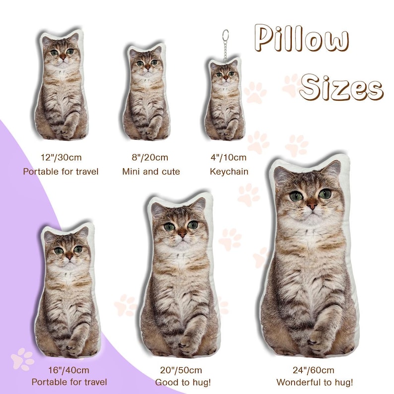 Custom Dog Cat Pillow from Photo | Custom Pet Pillow | Personalized 3D-Shaped Pillow | Pet Memorial Gift | Gifts for College | Dorm Decor image 4