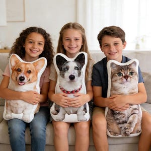 Custom Dog Cat Pillow from Photo | Custom Pet Pillow | Personalized 3D-Shaped Pillow | Gift For Collegue | Pet Memorial Gift