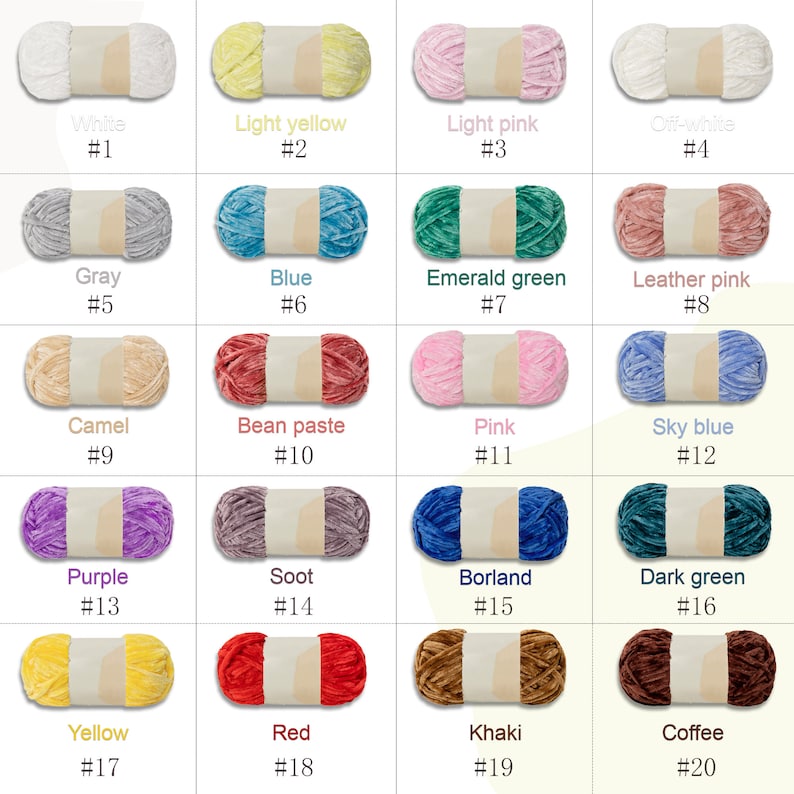 Chenille Chunky Yarnideal for Amigurumi, Crochet, and Knitting With