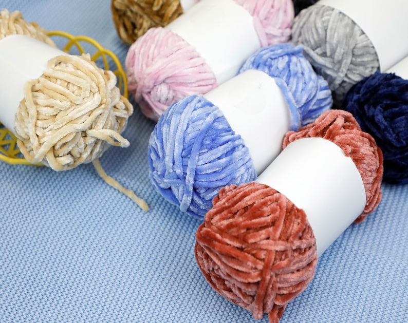 Chenille Chunky Yarnideal for Amigurumi, Crochet, and Knitting With